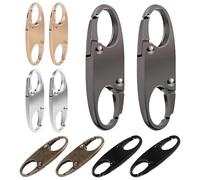 10 Pcs Anti-Theft Zipper Lock Clips - Detachable Double-Sided S-Hooks Connectors for Backpacks, Traveling and Camping