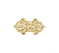 10 Pcs Antique Green Bronze and Gold Zinc Alloy Decorative Hinges 53x28mm with Screws for Vintage Wooden Chests, Cabinets, Wardrobes, Jew(Gold)