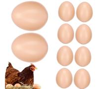 10 Pcs Artificial Chicken Eggs Realistic Simulation Eggs Plastic Easter Eggs for Helps Encourage Laying or Prevent Eating Eggs Craft and Home Decoration
