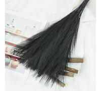10 Pcs Artificial Pampas Grass Plant,Faux Dried Pampas Grass Stems Fake Flower Fluffy Reed Bouquet Reed Grass Decor,Dried Flower Arrangements for Wedding Holiday Party Boho Home Decor (Black)