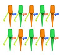 10 Pcs Automatic Plant Watering Spike, Adjustable Water Flow Speed, Slow Release Control Valve Switch Bottle Drip Irrigation System for Leak Proof Tape and 15 Filter Packs