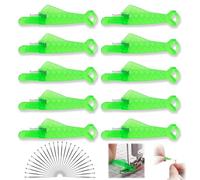 10 Pcs Automatic Sewing Needle Threader, 2025 Upgraded Sewing Machine Needle Threader Comes with 25 Sewing Needles, Easy Selfthread Needle Threaders Tool, for Craft DIY(Green)