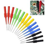10 PCS Automotive Back Probe Pins Multimeter Wire Piercing Test Probes with 4mm Female Socket 0.7mm Puncture Needle 30V/10A for Small IC Pins Electronic Testing