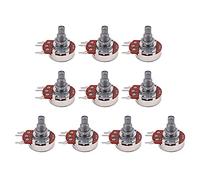 10 Pcs B250K Metric Sized Control Pots 24-Spline Split Shaft Pot Taper Potentiometer For Electric Guitar Bass