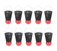 10 Pcs Badminton Type Nesting Device Fishing Lures Basket Cage Toss Feeder Holder Fishing Accessories Easy to Use Badminton Type Lure Toss Machine