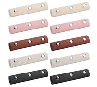10 Pcs Bag Handle Wraps, Leather Purse Strap Luggage Handle Covers with Fixed Snap Buttons, Protector Soft Leather Handles Wrap Suitable for Handbags Laptop Bag Shopping (Colorful)