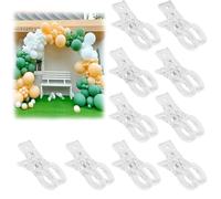 10 Pcs Balloon Arch Clips, Balloon Clips for Arch, Transparent Design,Suitable for Wedding Birthday Photography Decor, DIY Backdrop Stand