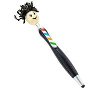 10 PCS Ballpoint Pen Retractable Ballpoint Pen Touch Screen Women Men Student Writing Drawing Note Plush Mop Head Pen
