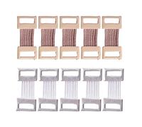 10 Pcs Bandage Wrap Stretch Metal Clips Fixation Clamps Hooks Kit for Sport White/Coffee Replacement Elastic Bandage Wrap Clips