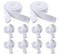 10 Pcs Bathrobe Belt Replacement Bulk White Hotel Robe Belt Cotton Robe Belt for Adult Bathrobe, 71 x 2 Inches (10 Pcs)