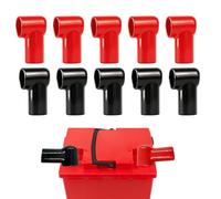 10 PCS Battery Terminal Cover Set, Red & Black Battery Terminal Covers Pole Cover Protective Caps for Positive & Negative Terminals Covers for Cars and Motorcycles