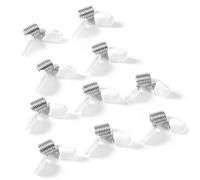10 Pcs Bead Stopper Spring Bead Clamps for Jewelry Making with White Handles Kumihimo Beads Wire Ends to Prevent Beads from Falling Mini Clamp Clips for DIY Bracelets Necklaces