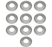 10 Pcs Belleville Spring Disc Washer, M10 Stainless Steel Conical Knurled Spring Washers, Serrated Spring Washers for Industrial, Construction