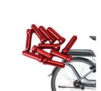 10 Pcs Bicycle Cable End Caps - Aluminum Alloy Brake Shifter Ferrules, Inner Wire Core Tip Protector, Rustproof Anti Splitting Sealing Cover for Mountain Road Bike