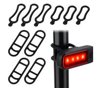 10 Pcs Bicycle Light Silicone Straps, Rubber Bike Light Strap Bike Rubber Strap Replacement Universal Bike Light Mount and Bike Flashlight Mount Band Black Cycling Rubber Bands for Road Mountain Bike