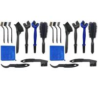 10 Pcs Bike Cleaning Kit Motorcycle Chain Cleaner Tool Cleaning Brushes for Bike & Motorbike Chain/Tire/Sprocket Corner Stain Clean (Pack of 2)