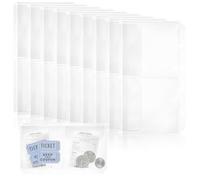 10 Pcs Binder Pockets Multi-Compartment Zippered A6 Binder Inserts Binders Sleeves with Pockets for Cash Stuffing Binders Money Folder Organizer,Clear PVC Savings Challenges Envelopes