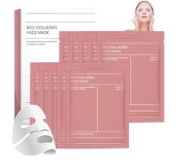 10 Pcs Bio Collagen Face Mask: 8H Hydration Lock with 95%+ Serum Retention