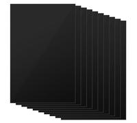 10 Pcs Black Acrylic Sheets, Plastic Acrylic Sheet 2mm Thick, Plastic Sheet Panel Plexiglass Panels with Protective Films for Display Picture Frame Painting DIY Crafts Display Decorations(20x15 cm)