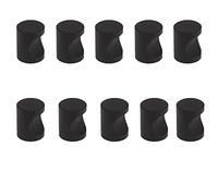 10 Pcs Black Cylinder Cabinet Knobs, Single Hole Aluminum Alloy Hardware Knobs Fit for Cupboard, Drawer, Wardrobe, Kitchen