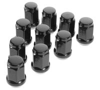 10 Pcs Black Metal Spline Tuner Lug Nuts 1/2-20 for Car Tires