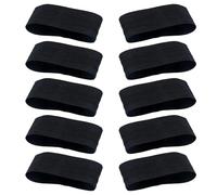 10 pcs Black Mourning Armbands - Elastic Football Arm Bands for Sports, Funerals & Respect - Adjustable Loop Closure for Running, Soccer, Memorial Events (Black)
