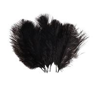 10 Pcs Black Ostrich Feathers, Dyed Natural Feathers for Wedding Centerpieces, Party Decor, Craft Projects
