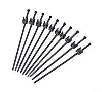 10 Pcs Black Solar Panel Edge Clips for Cable Ties, PV Module Frame Mounting Brackets, Weather Resistant Polyamide Wire Fasteners for Securing Cables and Pipes on Roof Systems