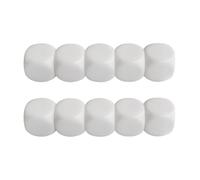 10 PCS Blank 16mm Acrylic Dice Six Sided Dice Round Square Blank White Dice Cubes Classroom Board Game