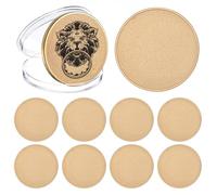 10 Pcs Blank Coins for Engraving Bulk, Blank Gold Coins Bulk 40 mm with Threaded Edged, Brass Challenge Coin Blanks with Acrylic Box for DIY Crafts, Commemorative, Collection Supplies, Laser Engraving