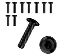 10 PCS Bolt M6×25,Stainless Steel Bolts,Flat Head Hex Socket Cap Screws Bolts,Allen Socket Bolts Screws,Furniture Screws,M6x25mm,Black(M6×25)