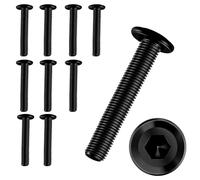 10 PCS Bolt M6×35,Stainless Steel Bolts,Flat Head Hex Socket Cap Screws Bolts,Allen Socket Bolts Screws,Furniture Screws,M6x35mm,Black(M6×35)