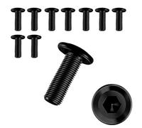 10 PCS Bolt M8×20,Stainless Steel Bolts,Flat Head Hex Socket Cap Screws Bolts,Allen Socket Bolts Screws,Furniture Screws,M8x20mm,Black(M8×20)