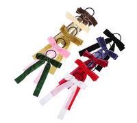 10 Pcs Bow Elastic Hair Ties for Little Velour Ponytail Holders | Cute and Delicate Style, Practical Elastic Design, Theme Party and Birthdays, Decorative Accessory