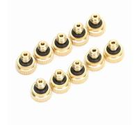 10 PCS Brass Misting Nozzles, 0.2mm Tap Water Sprayer Misting Cooling Spraying Nozzles Cooling System Replacement Heads for Garden