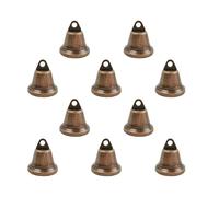 10 PCS Bronze Jingle Bells (38mm), Small Hanging Bells for DIY Crafts, Christmas Decor, Wedding, Wind Chimes, - Home, Farm, Holiday & Party Decoration