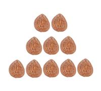 10 Pcs Brown Plastic Almond Models for Food Photography Props