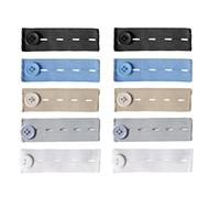 10 pcs Button Extender for Trousers,Adjustable Waist Extender for Trouser | Waistband Extenders Pants Jeans Quick or Easy Installation Waistband Tightener Reusable Durable Universal Men Women 5 Colors