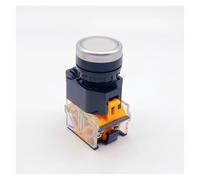 10 PCS,Button Switch,Momentary/Locking,Electrical Equipment,10A 110V-440VAC,1NO/1NC,No Light,LA38-11BN EFDSVUHE(1 ON - 1 NC White,Self-locking)