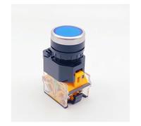 10 PCS,Button Switch,Momentary/Locking,Electrical Equipment,10A 110V-440VAC,1NO/1NC,No Light,LA38-11BN EFDSVUHE(1 ON - 1 NC blue,Self-locking)