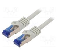 10 pcs : C6A012S - Patch cord, S/FTP, 6a, stranded, Cu, LSZH, grey, 0.25m, 26AWG