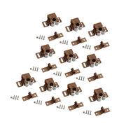 10 Pcs Cabinet Door Roller Latch, Cold Rolled Steel Hardware with Keeper Plate for Wardrobe and Cupboard Door Repair Use Cabinet Latch Cupboard Roller Furniture Hardware Keeper Plate Mounted Repair