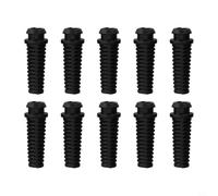 10 Pcs Cable Gland Connector Rubber Strain Relief Cord Protector Sleeve for Power Tools (black)