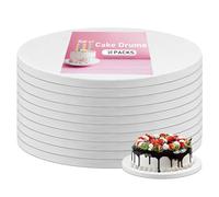 10 PCS Cake Drums 30 cm, Cake Boards 12 Inch, 12 Inch Cake Drum, Cake Boards 12 Inch Round, Cake Drum 12 Inch Round, 1/2" Thick Cardboard, Sturdy Cake Base, Food Grade Cake Rounds, Base para Pastel