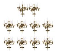 10 Pcs Candles Cake Topper Miniature Cake Candelabra Cake Candle Holder Dessert Food Decor for Wedding Birthday