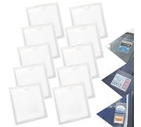 10 Pcs Car Permit Holder Car Tax Disc Holders Self Adhesive Parking Permit Holder with top open Clear Ticket Holder for Permits Badges Car Van Caravan Windscreen Photos Business Cards (4.13*4.13inch)