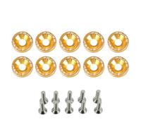 10 Pcs Car Screws Washers Set Aluminum Alloy Bolts Washer Assorted Kit Automotive Automobile Modified Accessories Gold