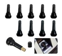 10 Pcs Car Tire Valve Stem, Car Tyre Valves Rubber Snap In Tubeless Tire Valve Core Stems With Dust Caps Prevent Premature Deterioration Anti-explosion for Tubeless Rim Holes on Standard Vehicle Tires