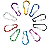 10 Pcs Carabiner Clip, 46mm/1.6inch Multicolor Locking Key Chain Clips, Small Carabiner Clips for Camping Traveling Hiking Keychains Keyring Outdoor
