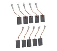 10 Pcs Carbon Brushes 5x10x17mm for Bosch GWS14-150 15-150 10-125 | 125CI GOP12CE GGS8CE GEB1000 Angle Grinder Replacement Parts Long for service Life for durable Metal
